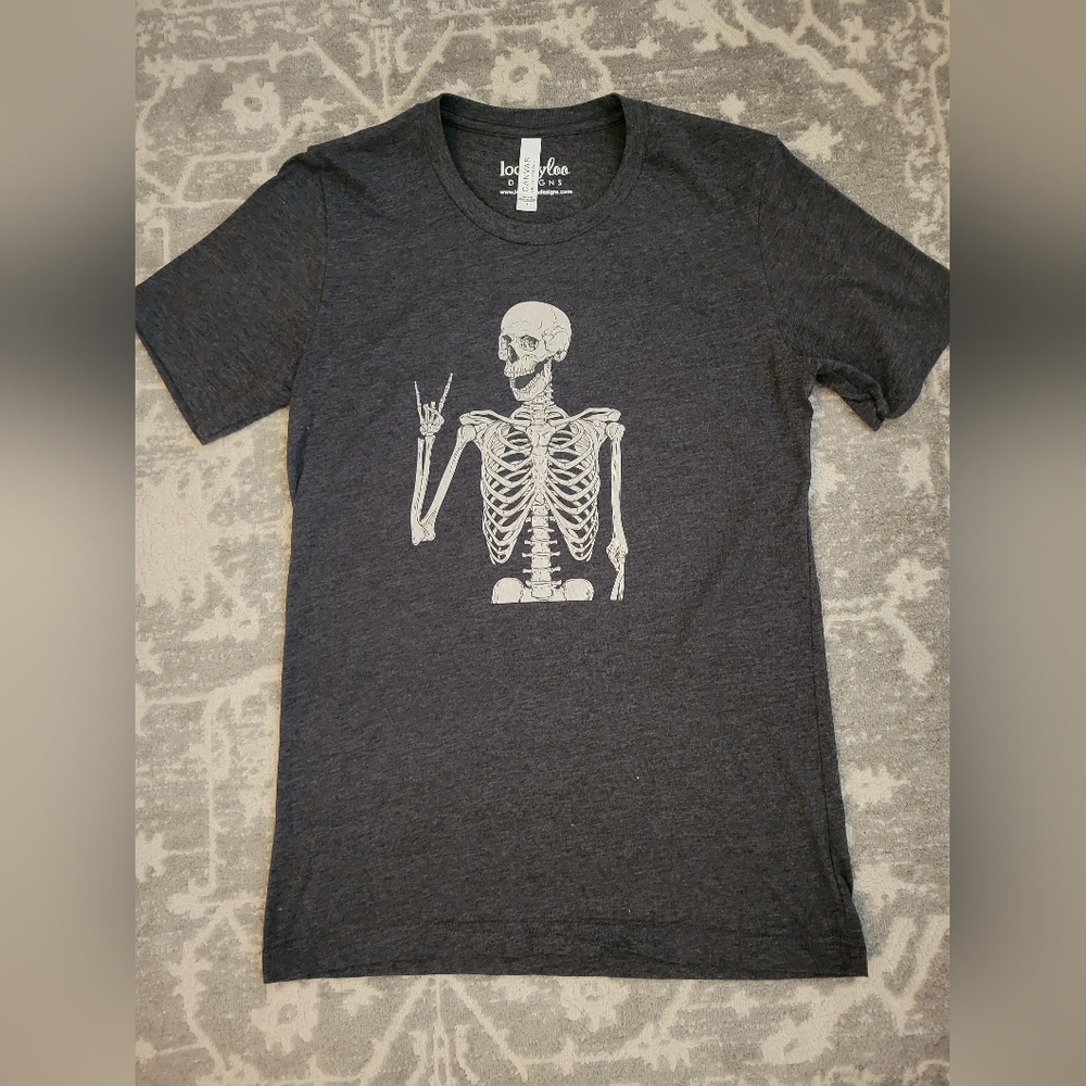 *Halloween* Skeleton tee, size S